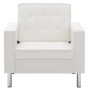 Sillón de cuero sintético blanco de vidaXL, Sillones - Ref: Foro24-247019, Precio: 208,39 €, Descuento: %