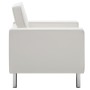Sillón de cuero sintético blanco de vidaXL, Sillones - Ref: Foro24-247019, Precio: 208,39 €, Descuento: %