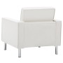 Sillón de cuero sintético blanco de vidaXL, Sillones - Ref: Foro24-247019, Precio: 208,39 €, Descuento: %