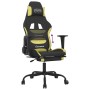 Silla gaming con reposapiés tela verde claro y negro en Sillas gaming | Comprar online en Foru.es