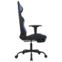 Silla gaming con reposapiés tela negro y azul en Sillas gaming | Comprar online en Foru.es