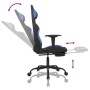 Silla gaming con reposapiés tela negro y azul en Sillas gaming | Comprar online en Foru.es