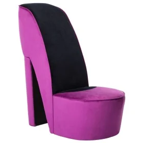 Purple velvet high-heeled shoe-shaped armchair by vidaXL, Armchairs - Ref: Foro24-248645, Price: 215,17 €, Discount: %