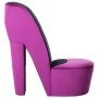 Sillón con forma de zapato de tacón terciopelo morado de vidaXL, Sillones - Ref: Foro24-248645, Precio: 215,17 €, Descuento: %