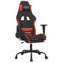 Silla gaming con reposapiés tela negro y rojo en Sillas gaming | Comprar online en Foru.es