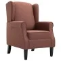 Sillón de tela marrón de vidaXL, Sillones - Ref: Foro24-248617, Precio: 222,42 €, Descuento: %