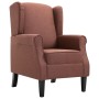 Sillón de tela marrón de vidaXL, Sillones - Ref: Foro24-248617, Precio: 225,54 €, Descuento: %