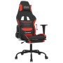 Silla gaming con reposapiés tela negro y rojo en Sillas gaming | Comprar online en Foru.es