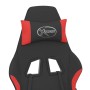 Silla gaming con reposapiés tela negro y rojo en Sillas gaming | Comprar online en Foru.es