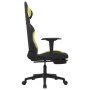 Silla gaming con reposapiés tela verde claro y negro en Sillas gaming | Comprar online en Foru.es
