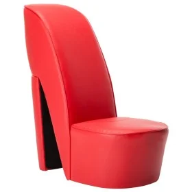 Sillón con forma de zapato de tacón cuero sintético rojo de vidaXL, Sillones - Ref: Foro24-248646, Precio: 198,68 €, Descuent...