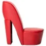 Sillón con forma de zapato de tacón cuero sintético rojo de vidaXL, Sillones - Ref: Foro24-248646, Precio: 198,68 €, Descuent...