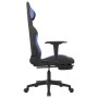 Silla gaming con reposapiés tela negro y azul en Sillas gaming | Comprar online en Foru.es