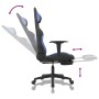Silla gaming con reposapiés tela negro y azul en Sillas gaming | Comprar online en Foru.es