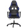 Silla gaming cuero sintético negro y azul en Sillas gaming | Comprar online en Foru.es