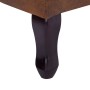 Sillón Chesterfield y reposapiés piel de ante artificial marrón de vidaXL, Sillones - Ref: Foro24-281277, Precio: 529,56 €, D...