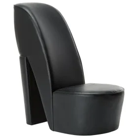 Sillón con forma de zapato de tacón cuero sintético negro de vidaXL, Sillones - Ref: Foro24-248647, Precio: 189,07 €, Descuen...