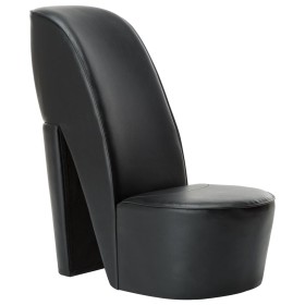 Sillón con forma de zapato de tacón cuero sintético negro de vidaXL, Sillones - Ref: Foro24-248647, Precio: 195,33 €, Descuen...