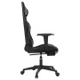 Silla gaming con reposapiés cuero sintético negro gris en Sillas gaming | Comprar online en Foru.es