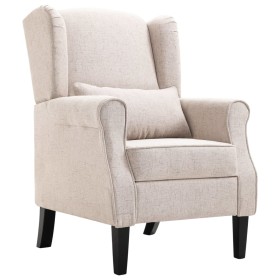 Sillón de tela beige de vidaXL, Sillones - Ref: Foro24-248614, Precio: 260,27 €, Descuento: %
