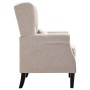 Sillón de tela beige de vidaXL, Sillones - Ref: Foro24-248614, Precio: 260,27 €, Descuento: %