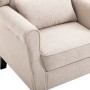 Sillón de tela beige de vidaXL, Sillones - Ref: Foro24-248614, Precio: 260,27 €, Descuento: %