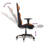 Silla gaming con reposapiés cuero sintético negro naranja en Sillas gaming | Comprar online en Foru.es