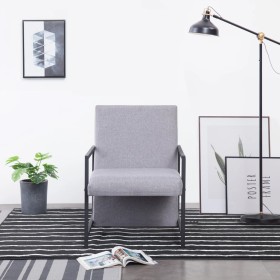 Sillón de tela gris claro de vidaXL, Sillones - Ref: Foro24-282155, Precio: 83,33 €, Descuento: %