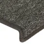 Alfombras de peldaños de escalera 15 uds gris y negro 65x21x4cm de vidaXL, Alfombrillas para escalones - Ref: Foro24-326197, ...