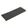 Alfombras de peldaños de escalera 15 uds gris y negro 65x21x4cm de vidaXL, Alfombrillas para escalones - Ref: Foro24-326197, ...