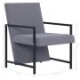 Sillón de tela gris claro de vidaXL, Sillones - Ref: Foro24-282155, Precio: 82,73 €, Descuento: %