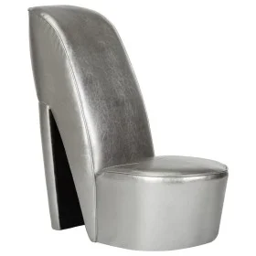 Silberner, schuhförmiger Sessel aus Kunstleder mit hohen Absätzen von vidaXL, Sessel - Ref: Foro24-248649, Preis: 158,36 €, R...