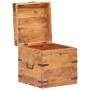 Baúl de madera maciza de acacia 40x40x40 cm de vidaXL, Baúles de almacenamiento - Ref: Foro24-289639, Precio: 152,90 €, Descu...