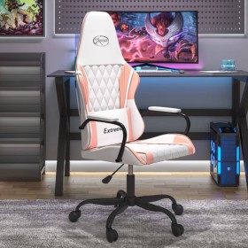 Silla gaming cuero sintético blanco y rosa en Sillas gaming | Comprar online en Foru.es