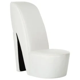 Sillón con forma de zapato de tacón cuero sintético blanco de vidaXL, Sillones - Ref: Foro24-248652, Precio: 189,44 €, Descue...