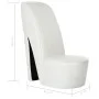 Sillón con forma de zapato de tacón cuero sintético blanco de vidaXL, Sillones - Ref: Foro24-248652, Precio: 189,44 €, Descue...