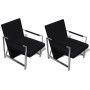 Sillones 2 unidades estructura cromada cuero sintético negro de vidaXL, Sillones - Ref: Foro24-270179, Precio: 220,63 €, Desc...