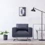 Sillón en forma de cubo de piel de ante artificial gris de vidaXL, Sillones - Ref: Foro24-282154, Precio: 201,44 €, Descuento: %