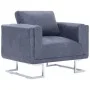 Sillón en forma de cubo de piel de ante artificial gris de vidaXL, Sillones - Ref: Foro24-282154, Precio: 201,44 €, Descuento: %