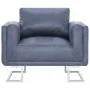 Sillón en forma de cubo de piel de ante artificial gris de vidaXL, Sillones - Ref: Foro24-282154, Precio: 201,44 €, Descuento: %