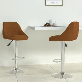 Kitchen stool, 2 units, brown velvet. by vidaXL, Kitchen stools - Ref: Foro24-335303, Price: 142,18 €, Discount: %