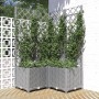Jardinera con enrejado PP gris claro 80x80x136 cm en Macetas y jardineras | Comprar online en Foru.es