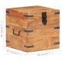Baúl de madera maciza de acacia 40x40x40 cm de vidaXL, Baúles de almacenamiento - Ref: Foro24-289639, Precio: 152,90 €, Descu...