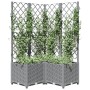 Jardinera con enrejado PP gris claro 80x80x136 cm en Macetas y jardineras | Comprar online en Foru.es
