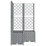 Jardinera con enrejado PP gris claro 80x80x136 cm en Macetas y jardineras | Comprar online en Foru.es
