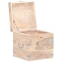 Baúl de madera maciza de acacia 40x40x40 cm de vidaXL, Baúles de almacenamiento - Ref: Foro24-289640, Precio: 111,04 €, Descu...