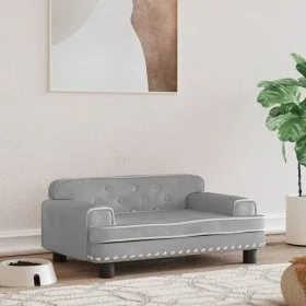 Cama para perros de terciopelo gris claro 70x45x30 cm de vidaXL, Camas para perros - Ref: Foro24-171883, Precio: 88,12 €, Des...