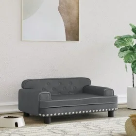 Cama para perros de terciopelo gris oscuro 70x45x30 cm de vidaXL, Camas para perros - Ref: Foro24-171884, Precio: 81,84 €, De...