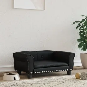 Cama para perros de cuero sintético negra 70x45x30 cm de vidaXL, Camas para perros - Ref: Foro24-171831, Precio: 79,39 €, Des...