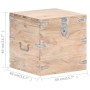 Baúl de madera maciza de acacia 40x40x40 cm de vidaXL, Baúles de almacenamiento - Ref: Foro24-289640, Precio: 111,04 €, Descu...
